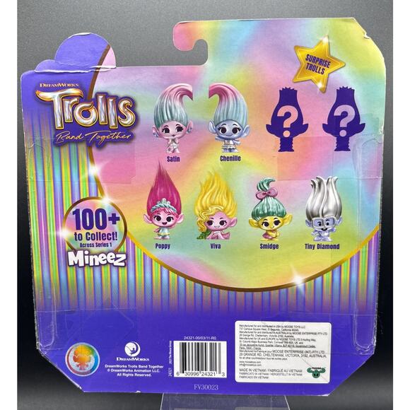 Trolls Band Together Mineez Glam Together 8-Pack By DreamWorks W/ Surprise Figur - Picture 2 of 3